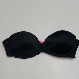PINK Victoria's Secret Black Strapless Bra